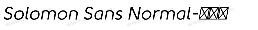 Solomon Sans Normal字体转换